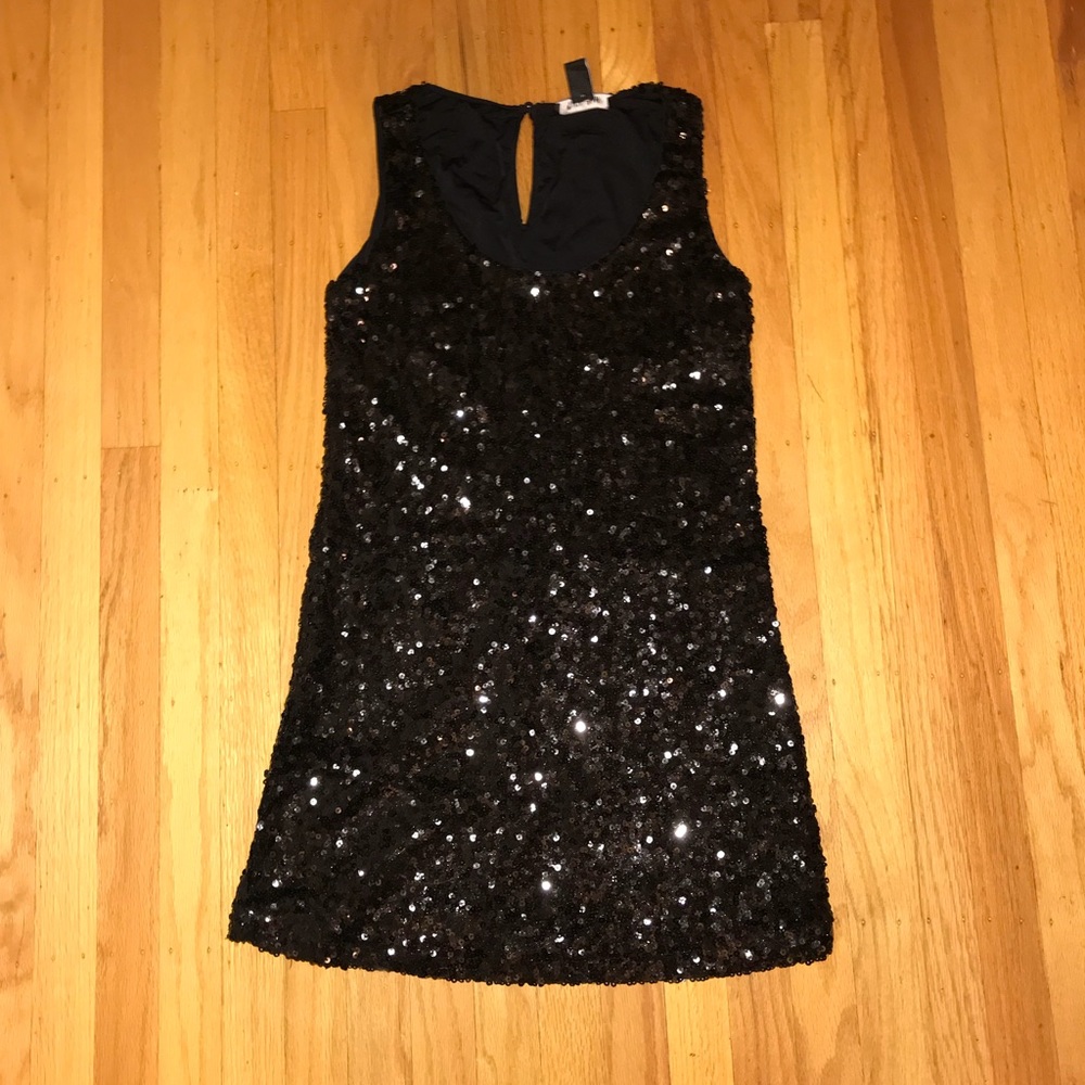 Black sequin dress